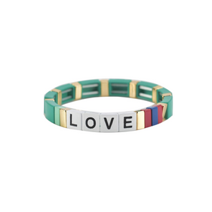 LOVE enameled bracelet
