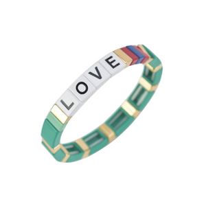LOVE enameled bracelet