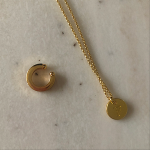Initials Gold PC minimal Necklace